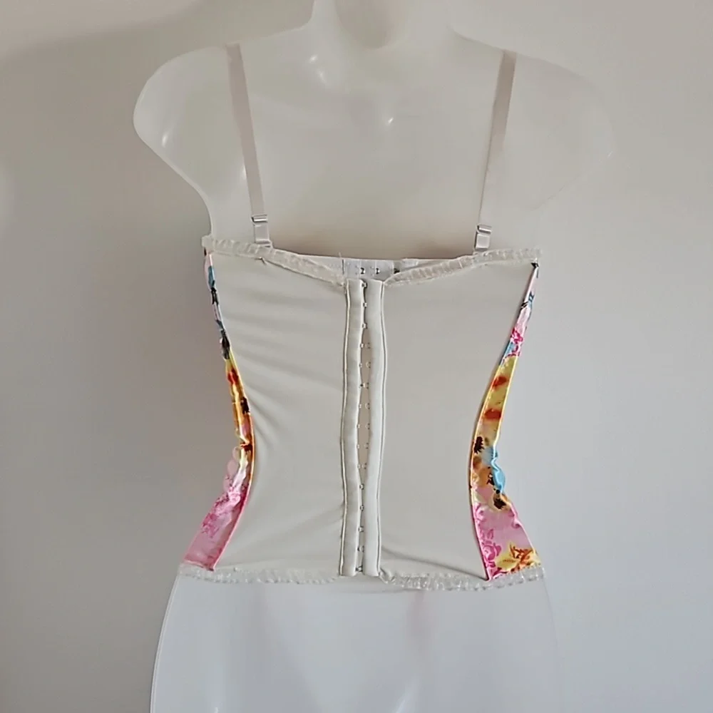 Privilege Corset Cami Top with Spaghetti Strap Slightly Padded Bra Inside Sz.S - Picture 4 of 6